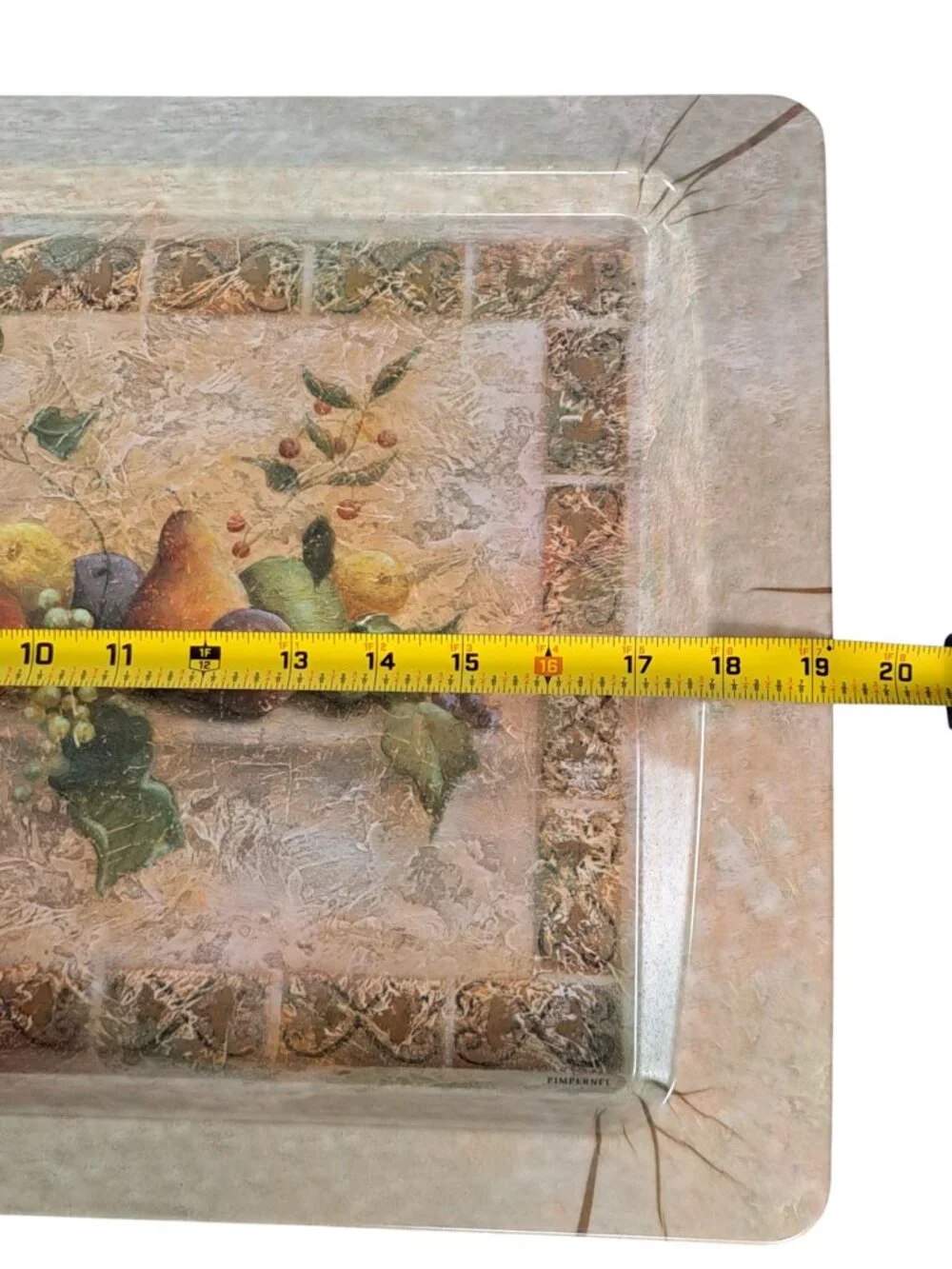 Pimpernel Tuscan Fruit Serving Tray 19x14 Melamine Vintage Decor